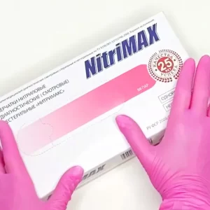 Перчатки нитриловые M — розовые (100 шт./уп) Nitrimax